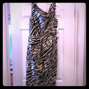 Badgley Mischka Black & White Dress